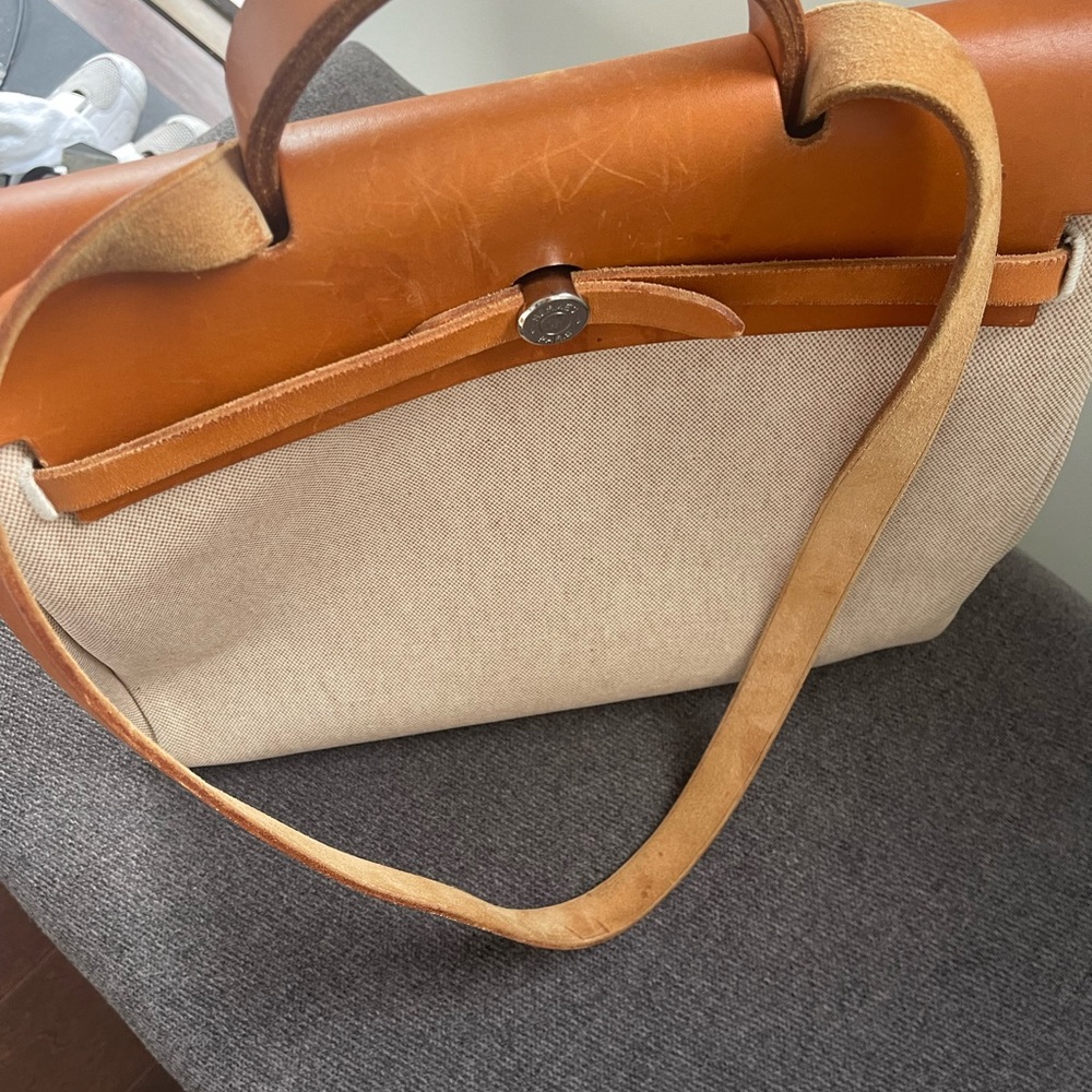 Authentic Hermès Vintage Toile HERBAG 39 - Picture 11 of 14
